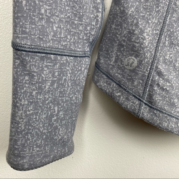 Lululemon Outrun Long Sleeve Running Luon Suited Jacquard Arctic Grey Size 6 - Picture 9 of 9
